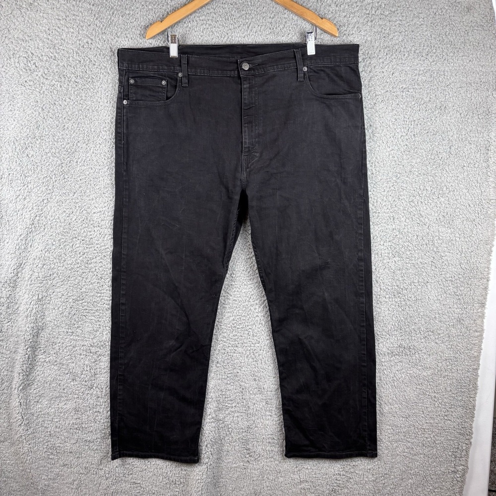 Levis 569 Jeans Mens 42x30 Black Loose Straight Fit Cotton Denim Baggy Y2K